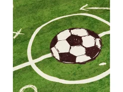 Alfombra infantil 160x230cm campo de fútbol antideslizante lavable Verde Clearance