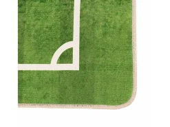 Alfombra infantil 160x230cm campo de fútbol antideslizante lavable Verde Clearance