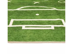 Alfombra infantil 160x230cm campo de fútbol antideslizante lavable Verde Clearance