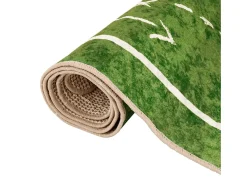 Alfombra infantil 160x230cm campo de fútbol antideslizante lavable Verde Clearance