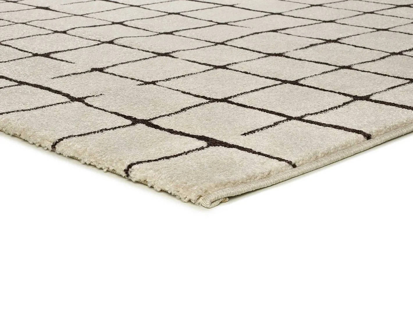 Alfombra De Salón-Alfombra interior - abstracto - - 200 x 290 cm - RETRO Blanco