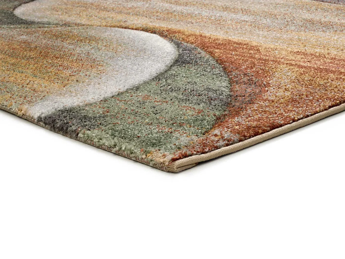 Clearance Alfombra interior - abstracto - terracota - 160 x 230 cm - LIBET Naranja / Verde / Beige / Multicolor