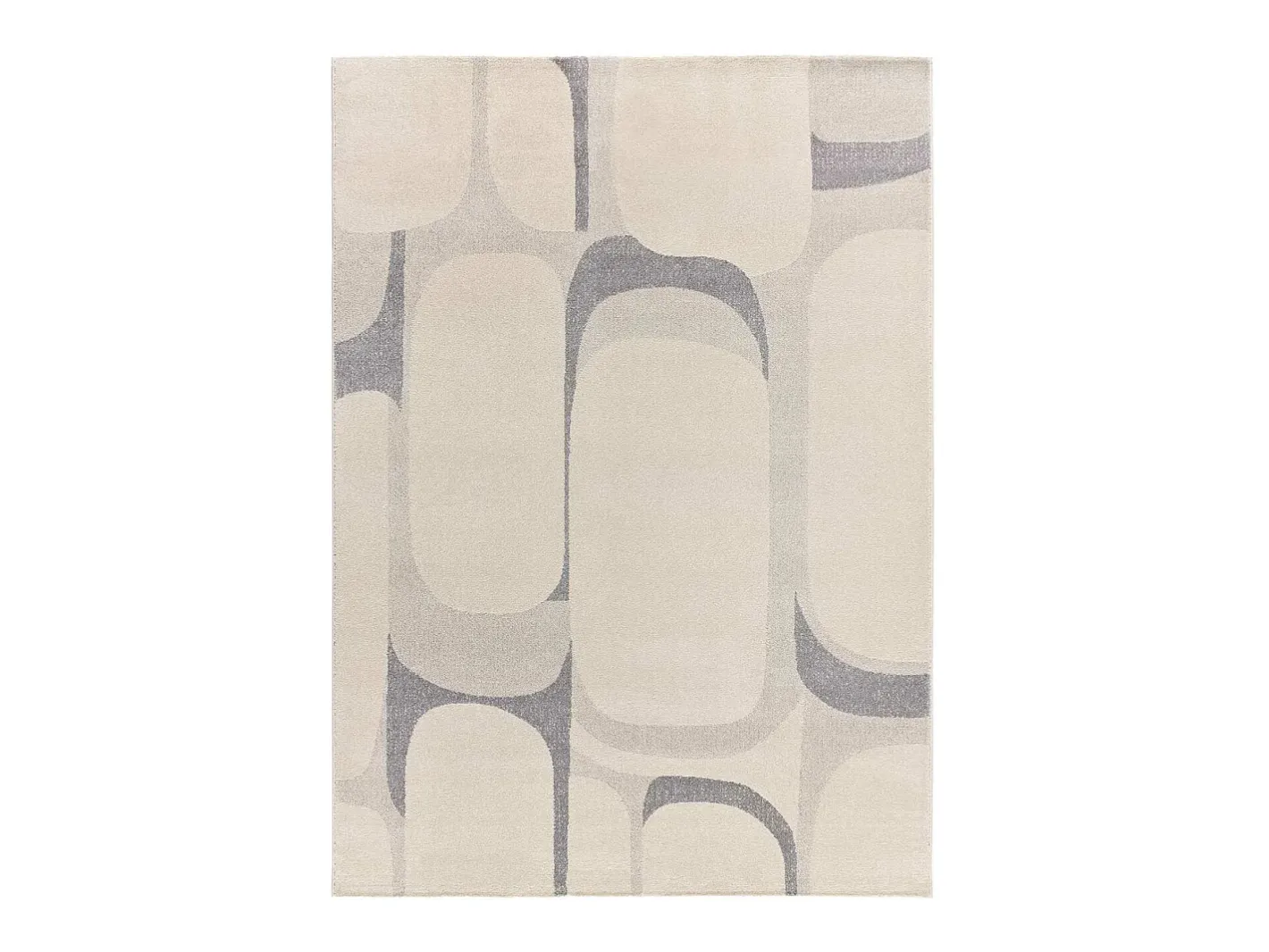 Alfombra interior - abstracto - beige / gris - 80 x 150 cm - PORTO Gris / Beige Sale