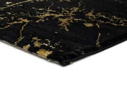 Clearance Alfombra interior - abstracto - - 80 x 150 cm - GOLD Negro