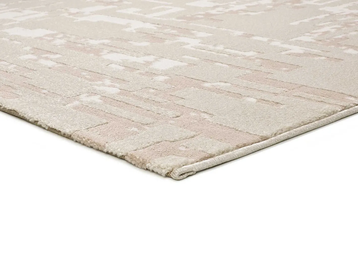 Alfombra interior - abstracto con relieve - - 80 x 150 cm - BARESA Beige Discount