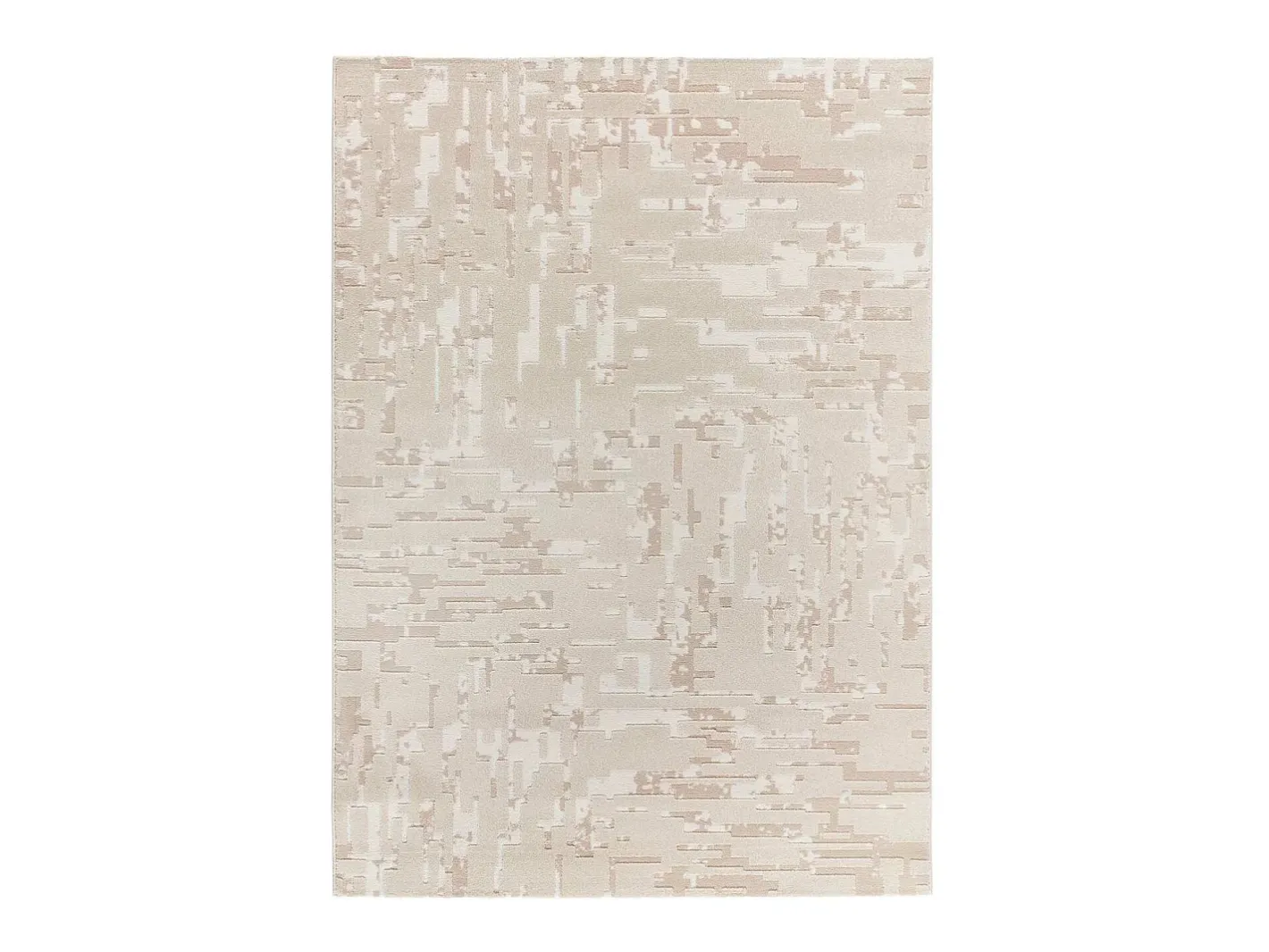 Alfombra interior - abstracto con relieve - - 80 x 150 cm - BARESA Beige Discount