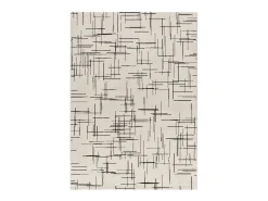 Alfombra interior - abstracto - - 80 x 150 cm - RETRO Blanco Outlet