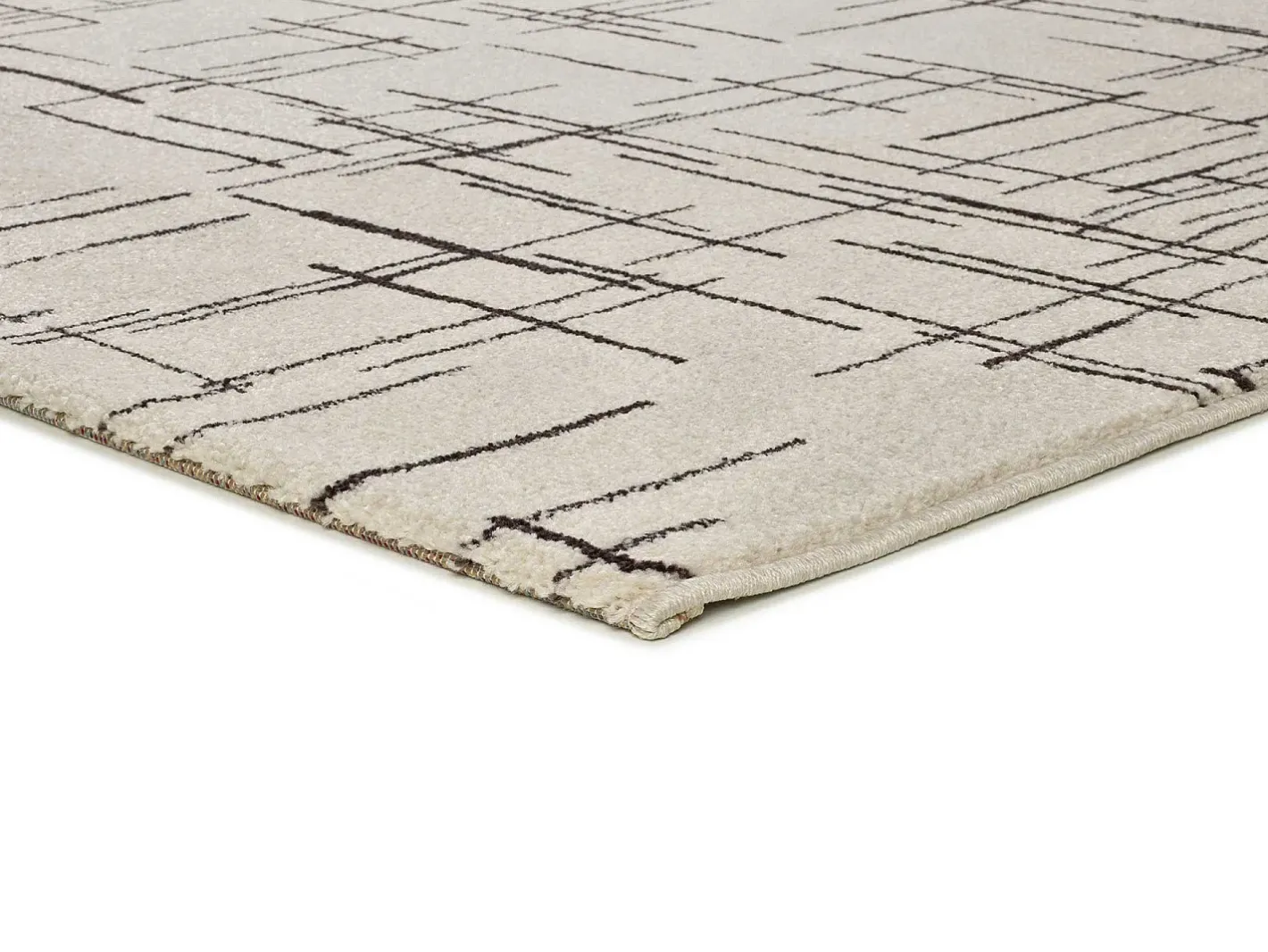 Alfombra interior - abstracto - - 80 x 150 cm - RETRO Blanco Outlet