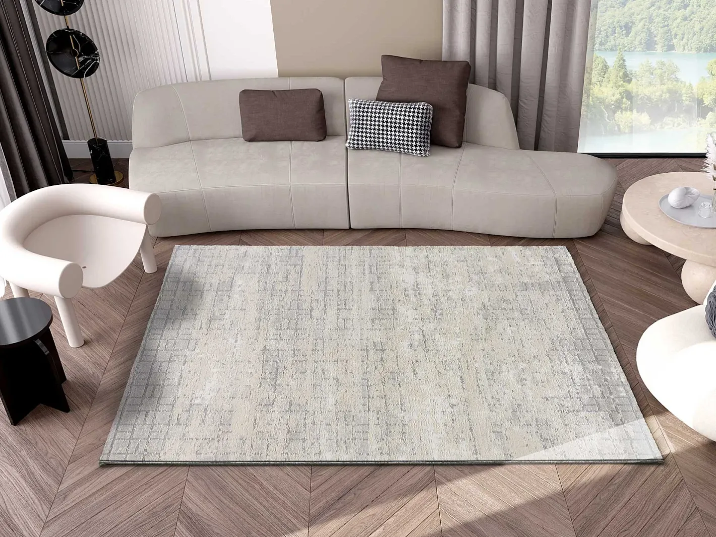 Online Alfombra interior - abstracto - - 200 x 300 cm - HL-VINTAGE Crema