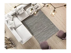 Clearance Alfombra interior - abstracto con relieve - - 80 x 150 cm - YEN Gris