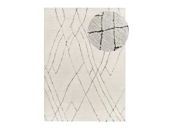 Hot Alfombra interior - bereber con relieve - blanco - 160 x 230 cm - TURIN Negro / Blanco