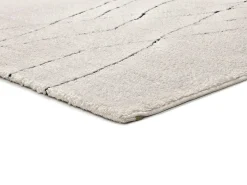 Hot Alfombra interior - bereber con relieve - blanco - 160 x 230 cm - TURIN Negro / Blanco