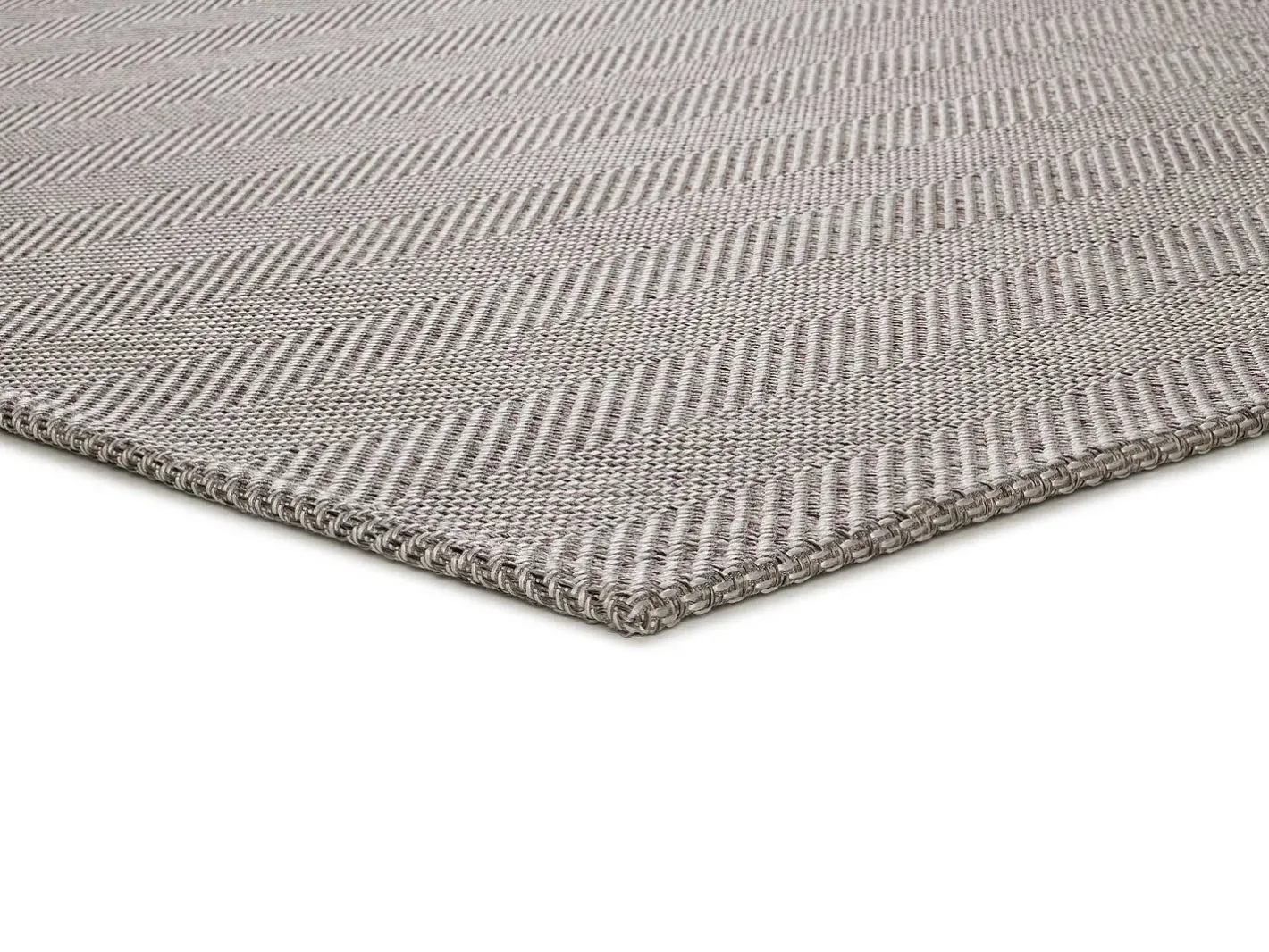 Best Alfombra interior - chevron - plata - 120 x 170 cm - ESPIGA Gris