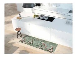 Sale Alfombra interior - dibujos con flores - multicolor - 52 x 200 cm - RICCI Verde