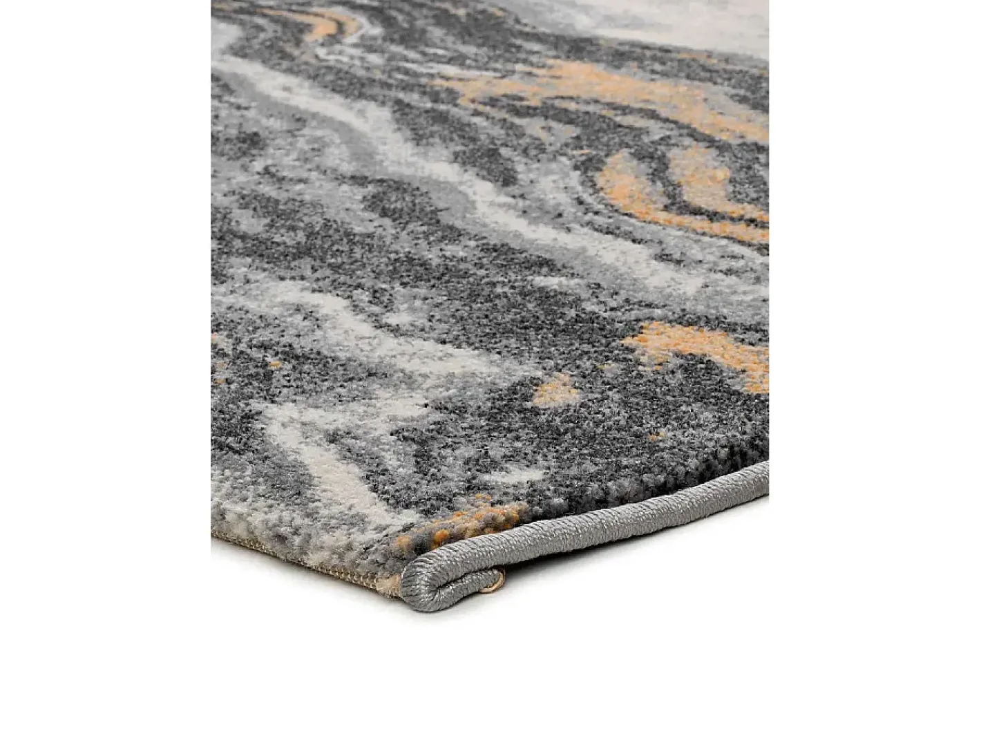 Alfombra De Salón-Alfombra interior - efecto mármol - - 140 x 200 cm - MARMOL ONDA Gris