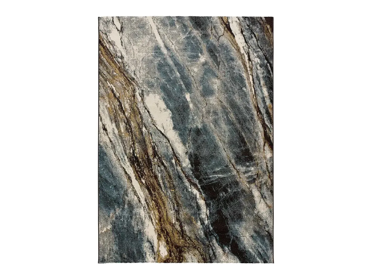Alfombra De Salón-Alfombra interior - efecto mármol - - 140 x 200 cm - MARMOL MADERA Gris