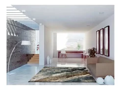 Alfombra interior - efecto mármol - - 80 x 150 cm - MARMOL MADERA Gris Discount