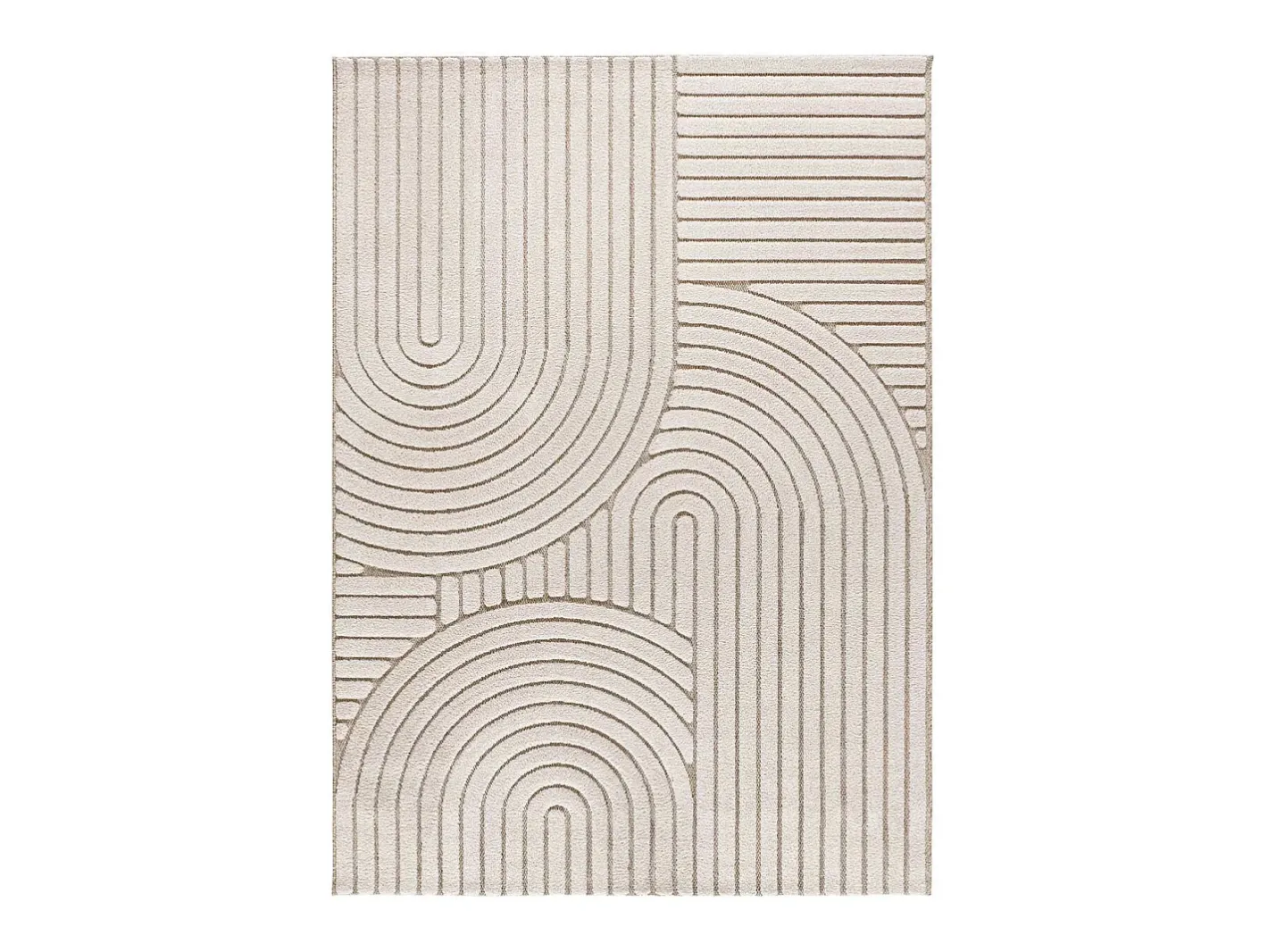 Sale Alfombra interior - escandinavo con relieve - blanco - 120 x 170 cm - DIENA Beige