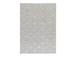 Alfombra interior - escandinavo con relieve - gris - 126 x 190 cm - JUNO Gris claro New