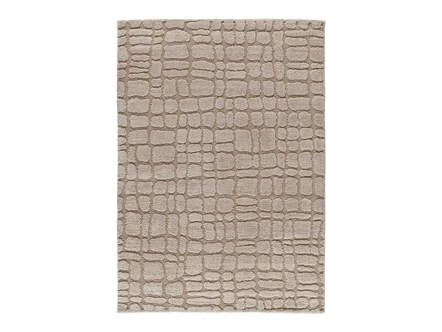 Alfombra De Salón-Alfombra interior - escandinavo con relieve - piedra - 126 x 190 cm - JUNO Topo