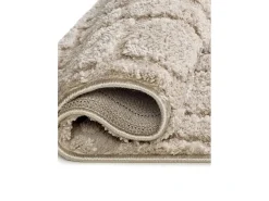 New Alfombra interior - escandinavo con relieve - piedra - 190 x 285 cm - JUNO Topo