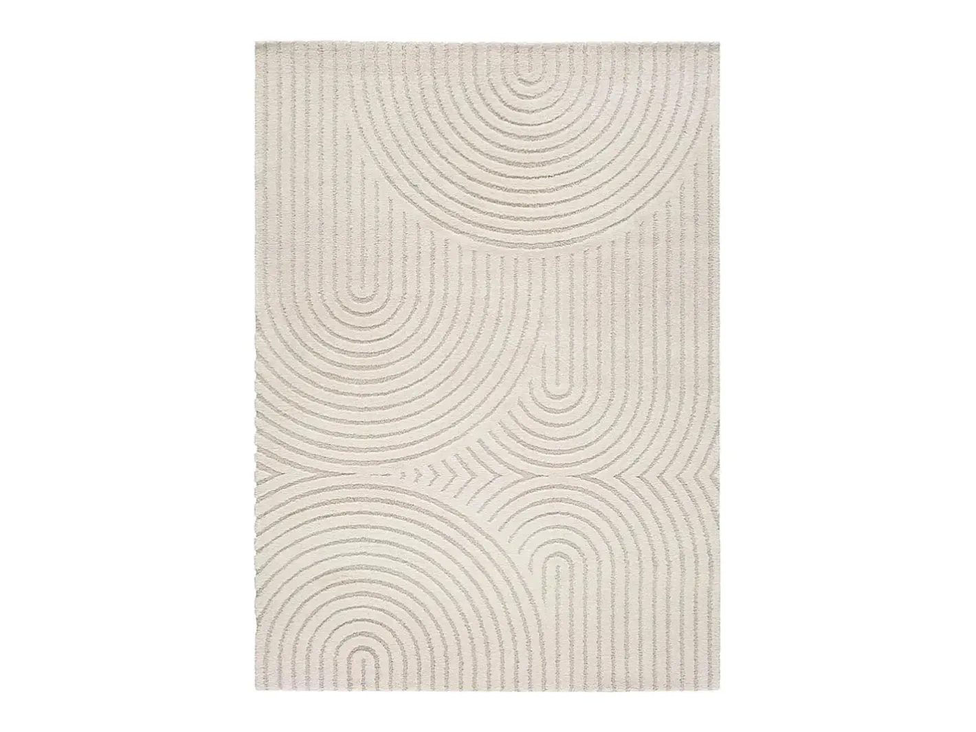 Alfombra De Salón-Alfombra interior - escandinavo con relieve - - 120 x 170 cm - LINA Blanco