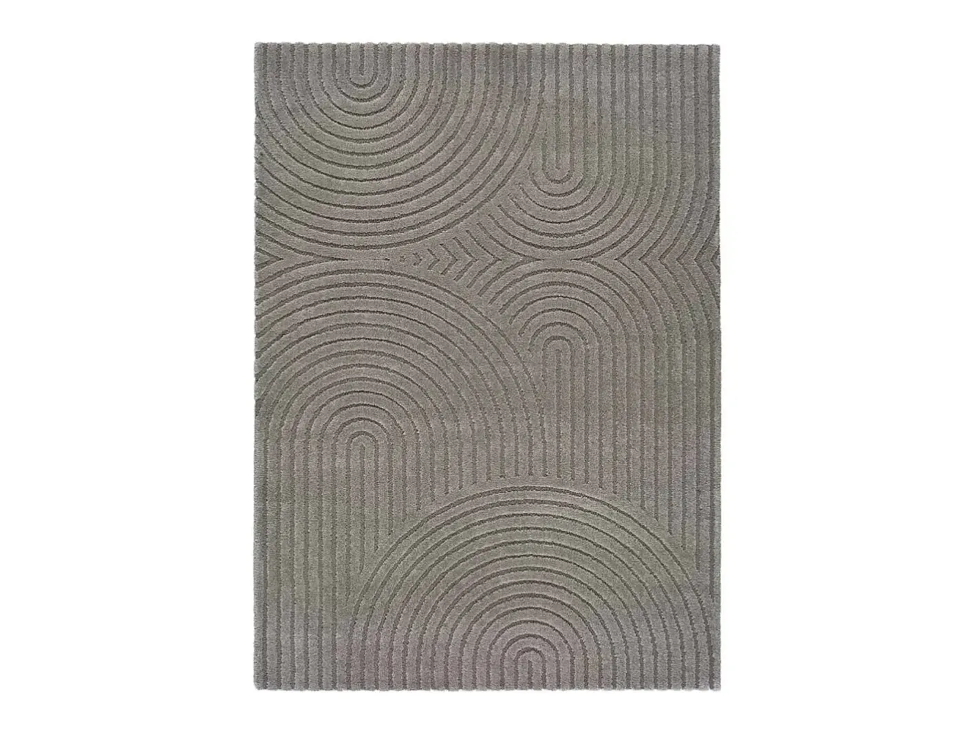 Alfombra De Salón-Alfombra interior - escandinavo con relieve - - 80 x 150 cm - LINA Gris