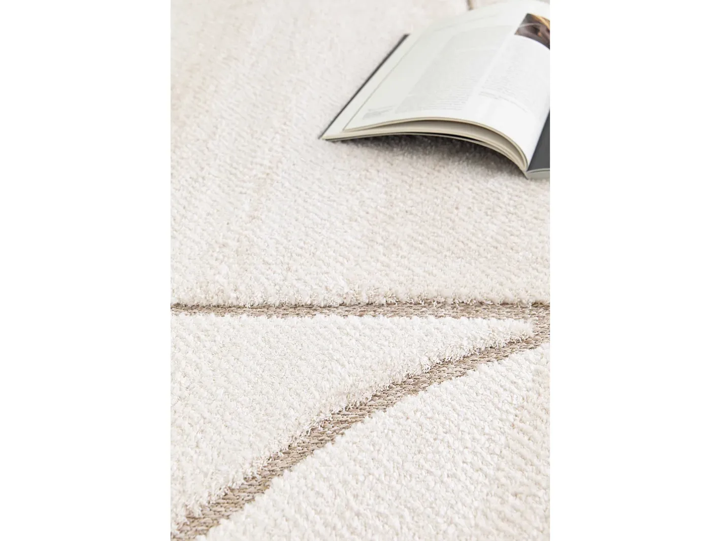 Alfombra interior - escandinavo con relieve - blanco - 80 x 150 cm - DIENA Beige Sale