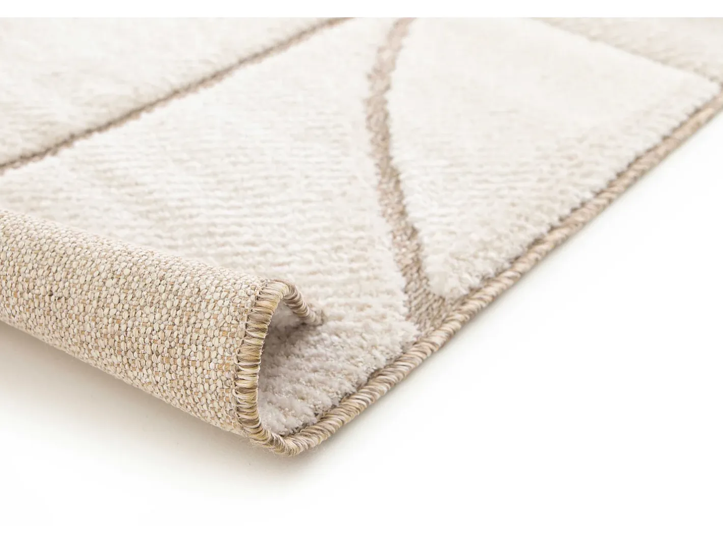 Alfombra interior - escandinavo con relieve - blanco - 80 x 150 cm - DIENA Beige Sale