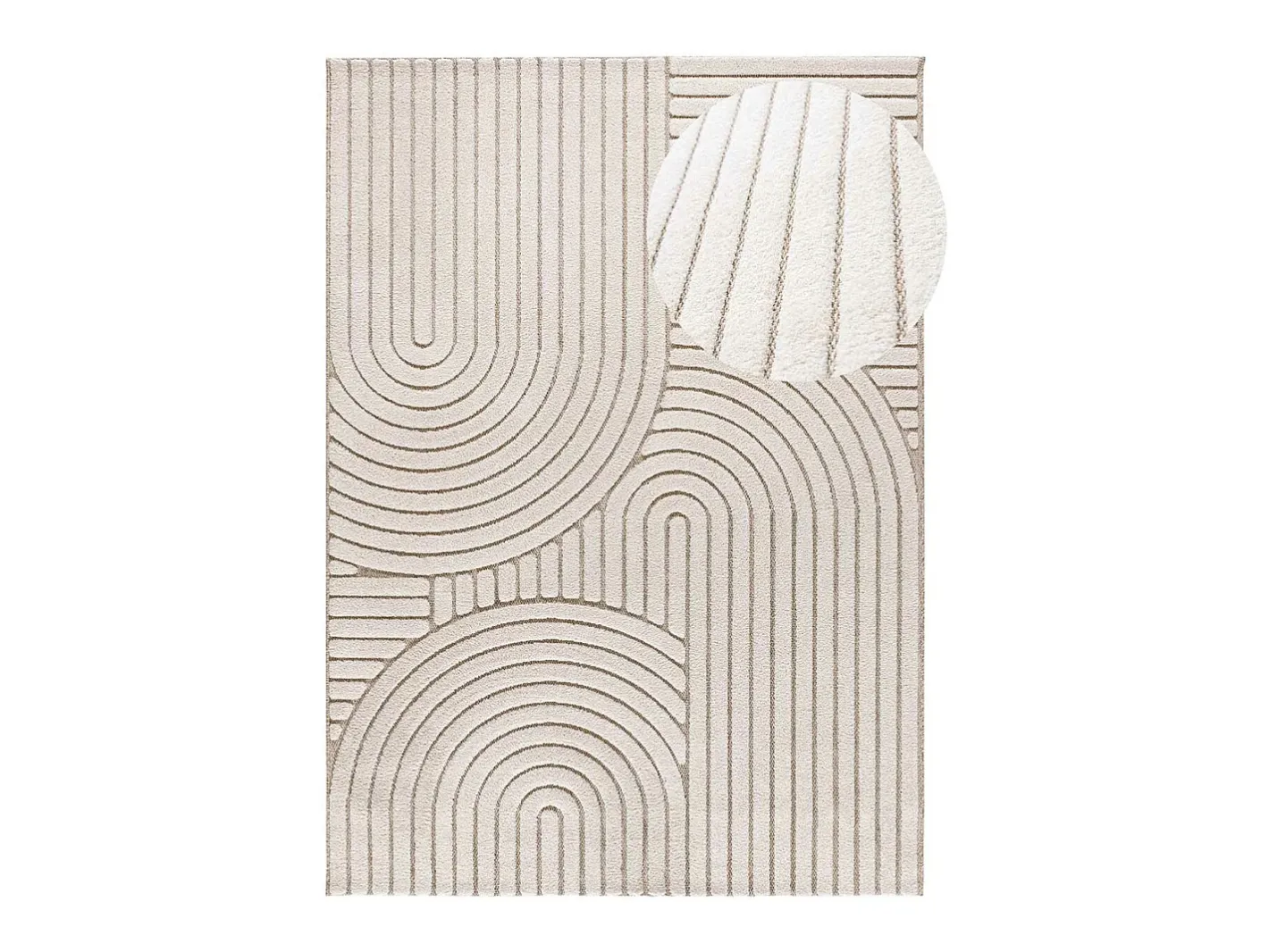 Online Alfombra interior - escandinavo con relieve - blanco - 80 x 150 cm - DIENA Beige