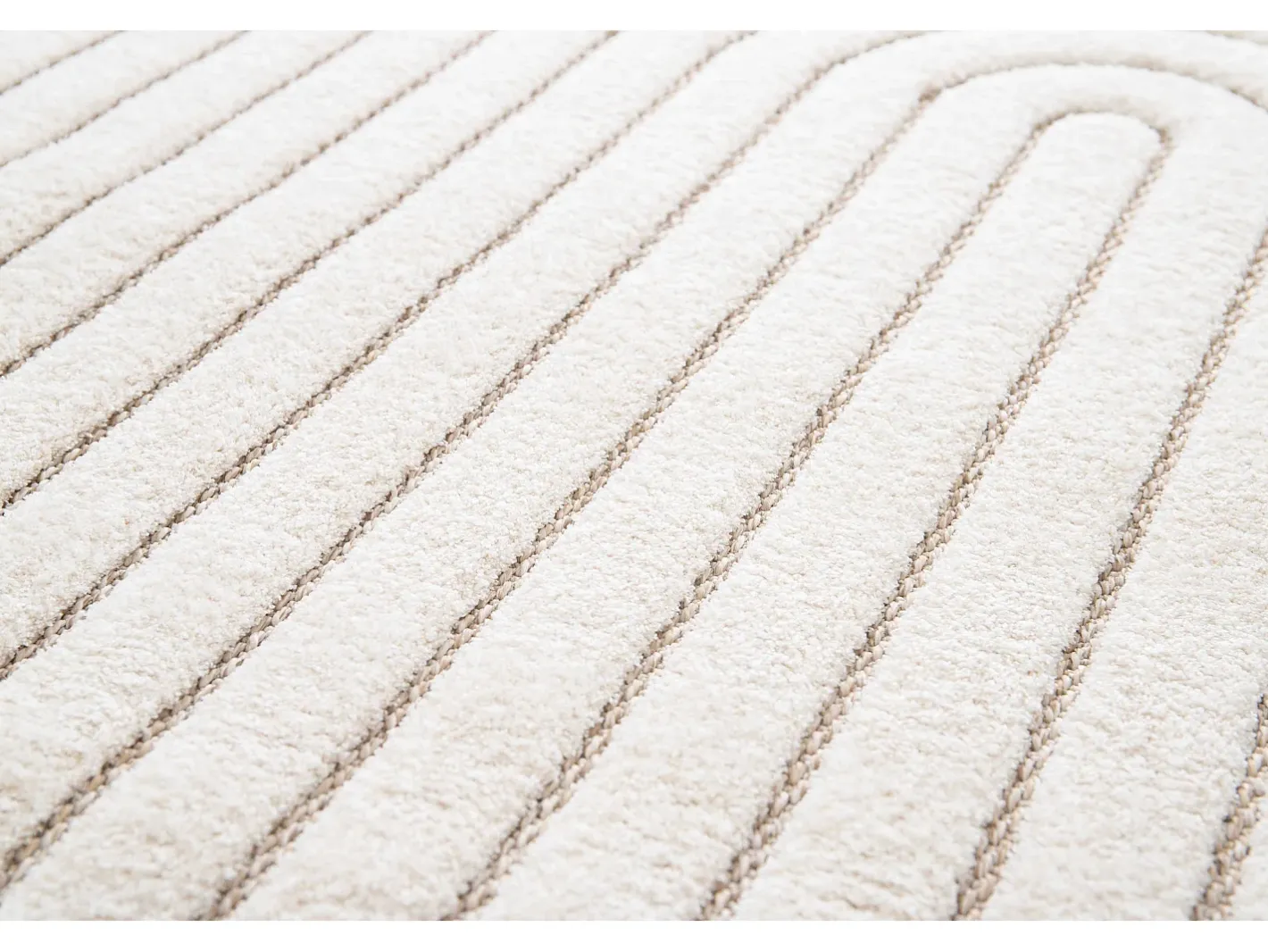 Online Alfombra interior - escandinavo con relieve - blanco - 80 x 150 cm - DIENA Beige