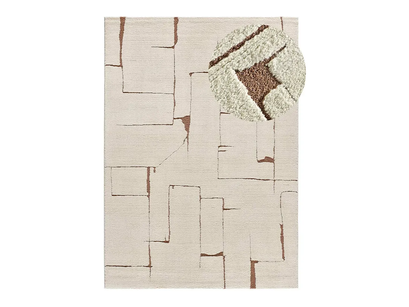 Alfombra De Salón-Alfombra interior - escandinavo - crema - 120 x 170 cm - CANDELA Cobrizo