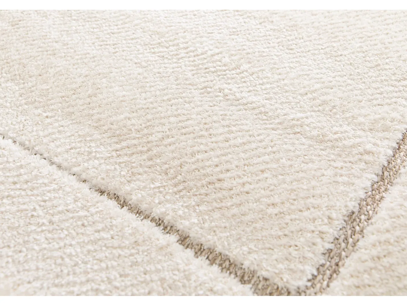 Alfombra interior - escandinavo con relieve - blanco - 160 x 230 cm - DIENA Beige Outlet