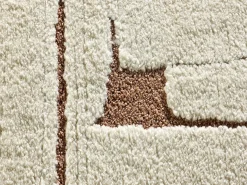 Alfombra interior - escandinavo - crema - 80 x 150 cm - CANDELA Cobrizo