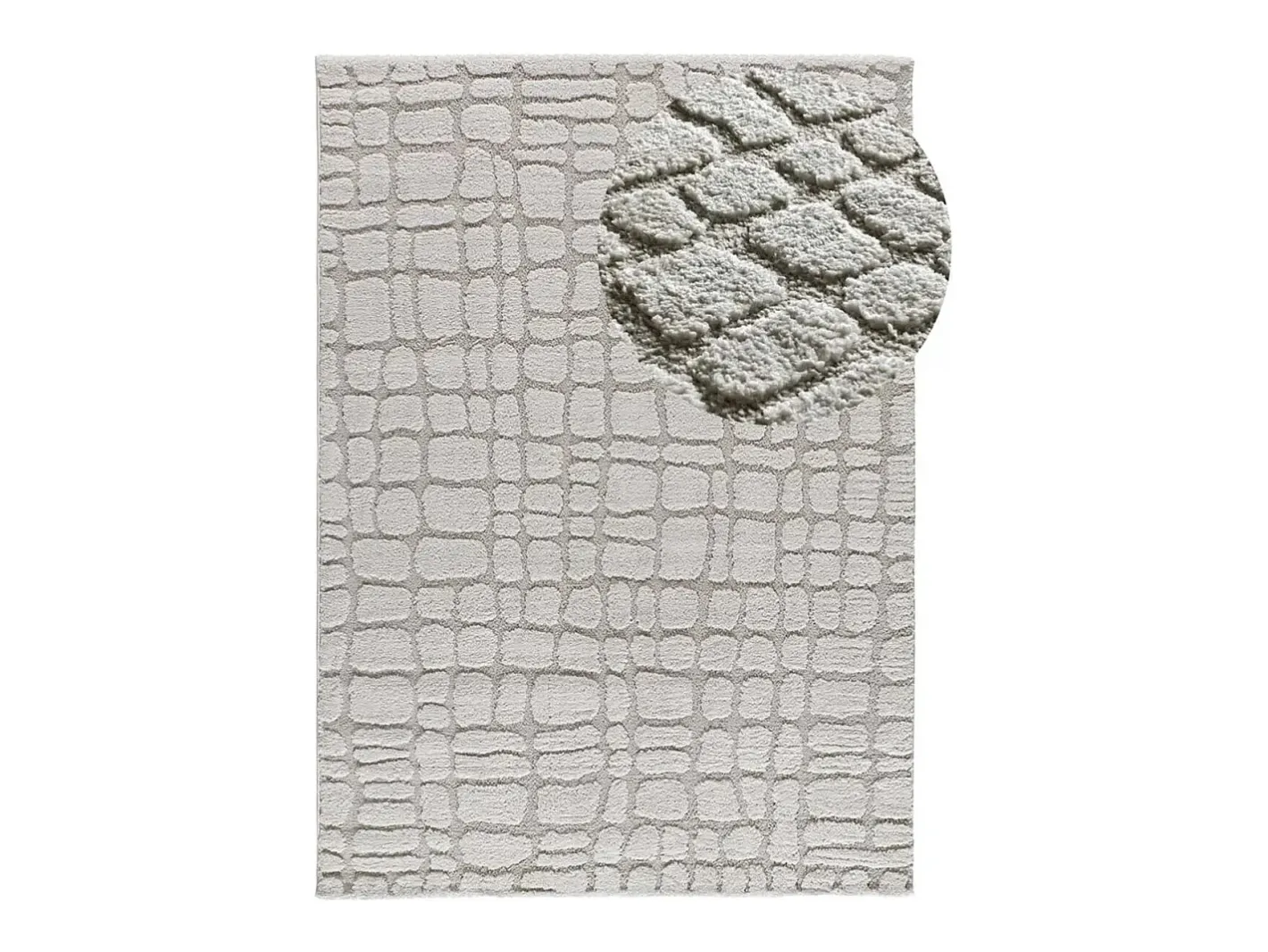 Alfombra interior - escandinavo con relieve - gris - 126 x 190 cm - JUNO Gris claro Best