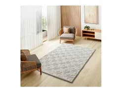 Alfombra interior - escandinavo con relieve - - 152 x 235 cm - JUNO Blanco