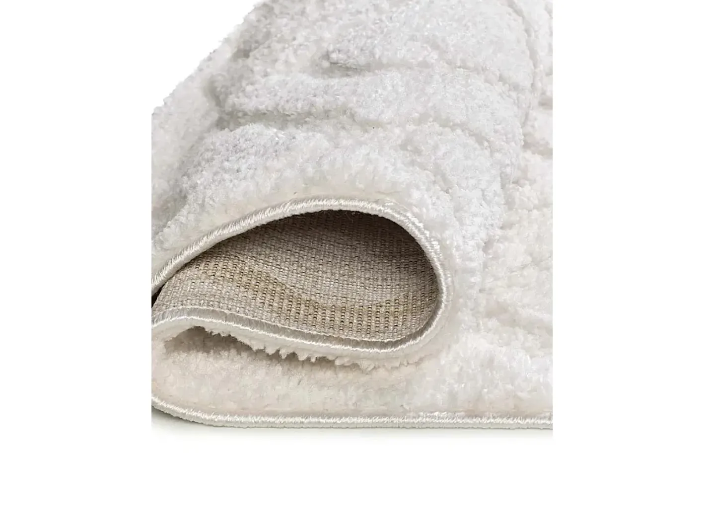 Alfombra interior - escandinavo con relieve - - 152 x 235 cm - JUNO Blanco