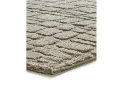 Discount Alfombra interior - escandinavo con relieve - piedra - 152 x 235 cm - JUNO Topo