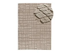 Discount Alfombra interior - escandinavo con relieve - piedra - 152 x 235 cm - JUNO Topo