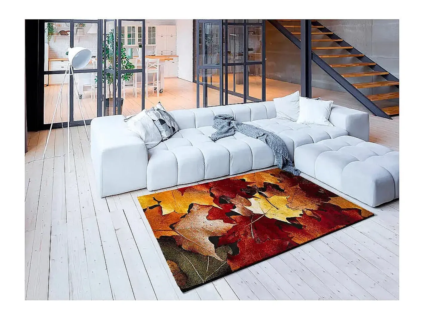Hot Alfombra interior - floral - - 80 x 150 cm - KOBY Multicolor