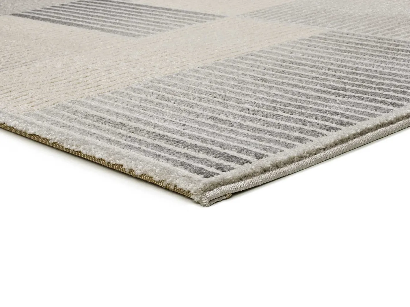 Alfombra De Salón-Alfombra interior - geométrico con relieve - - 160 x 230 cm - BARESA Gris