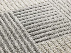 Alfombra De Salón-Alfombra interior - geométrico con relieve - - 160 x 230 cm - BARESA Gris