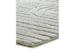 Alfombra interior - geométrico con relieve - gris - 152 x 235 cm - JUNO Gris claro Clearance