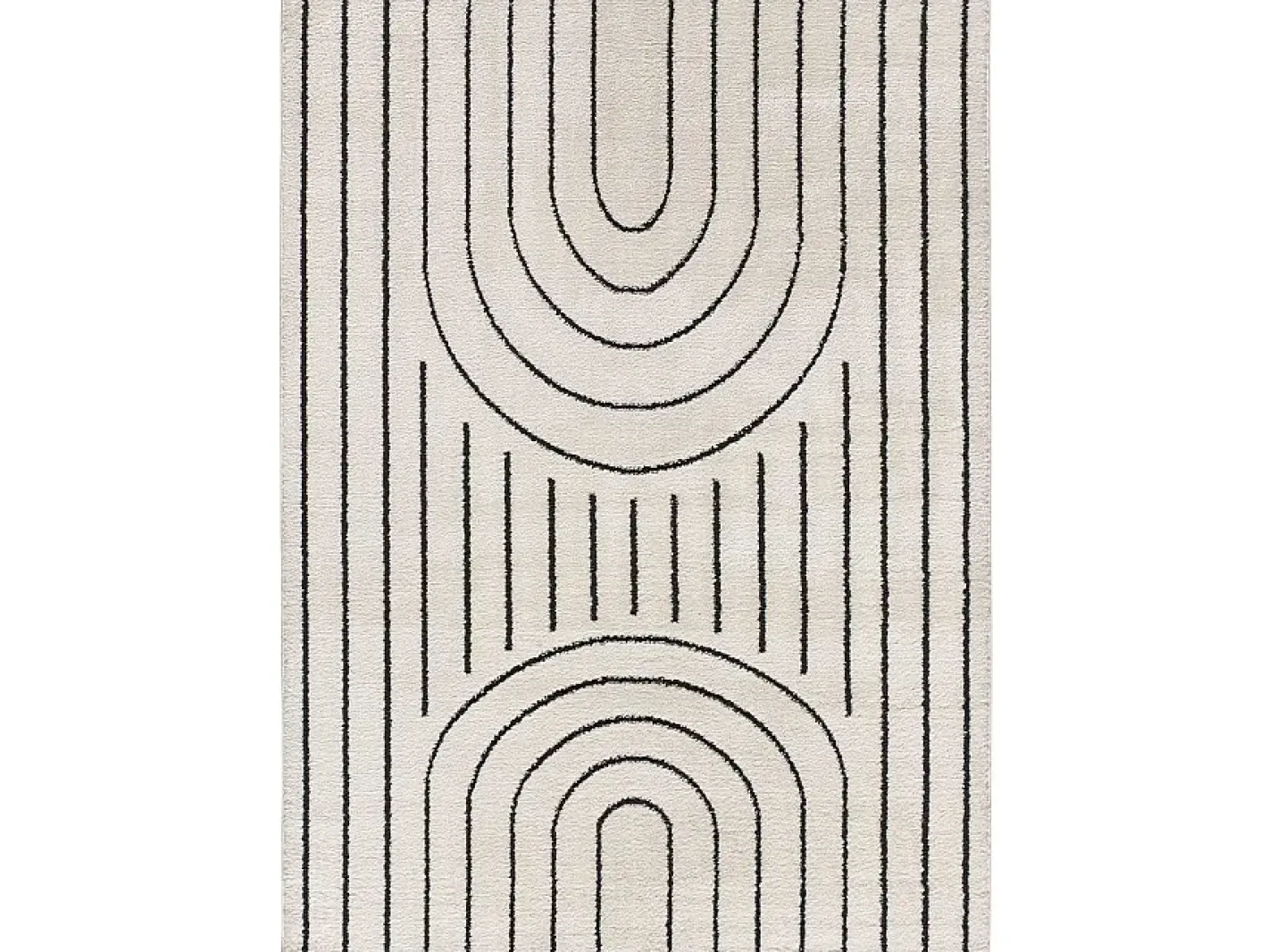 Alfombra De Salón-Alfombra interior - geométrico - - 140 x 200 cm - BLANCHE Blanco