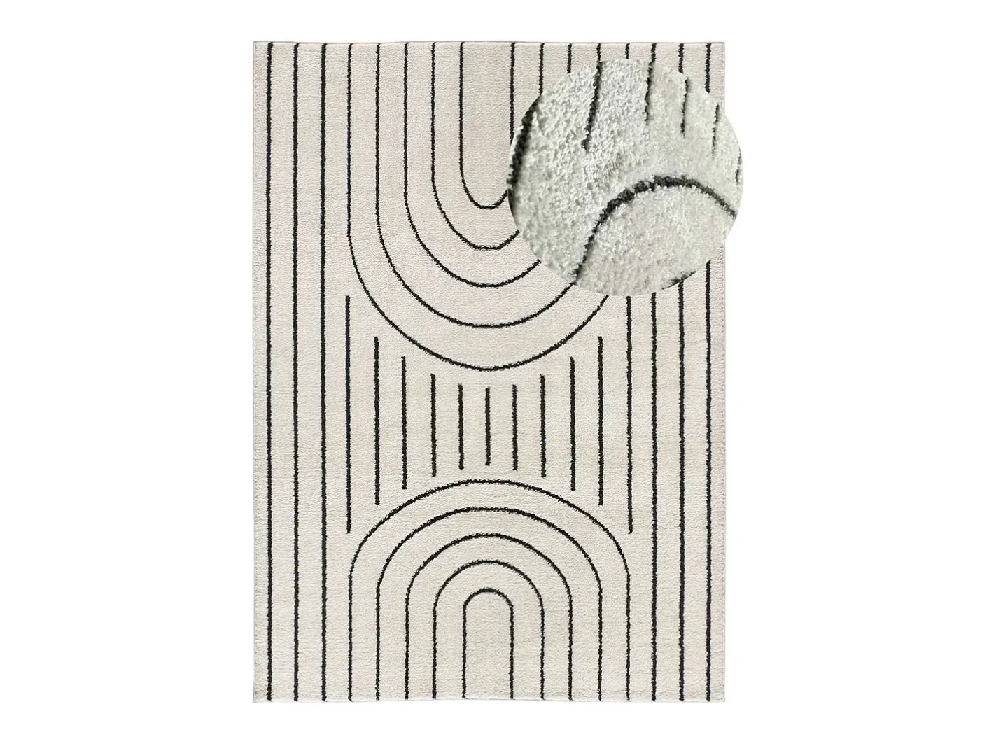 Alfombra De Salón-Alfombra interior - geométrico - - 140 x 200 cm - BLANCHE Blanco