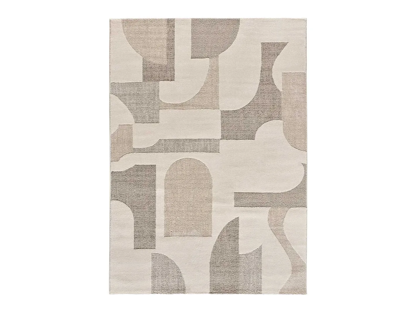 Alfombra interior - geométrico con relieve - - 160 x 230 cm - VERONA Crema Discount