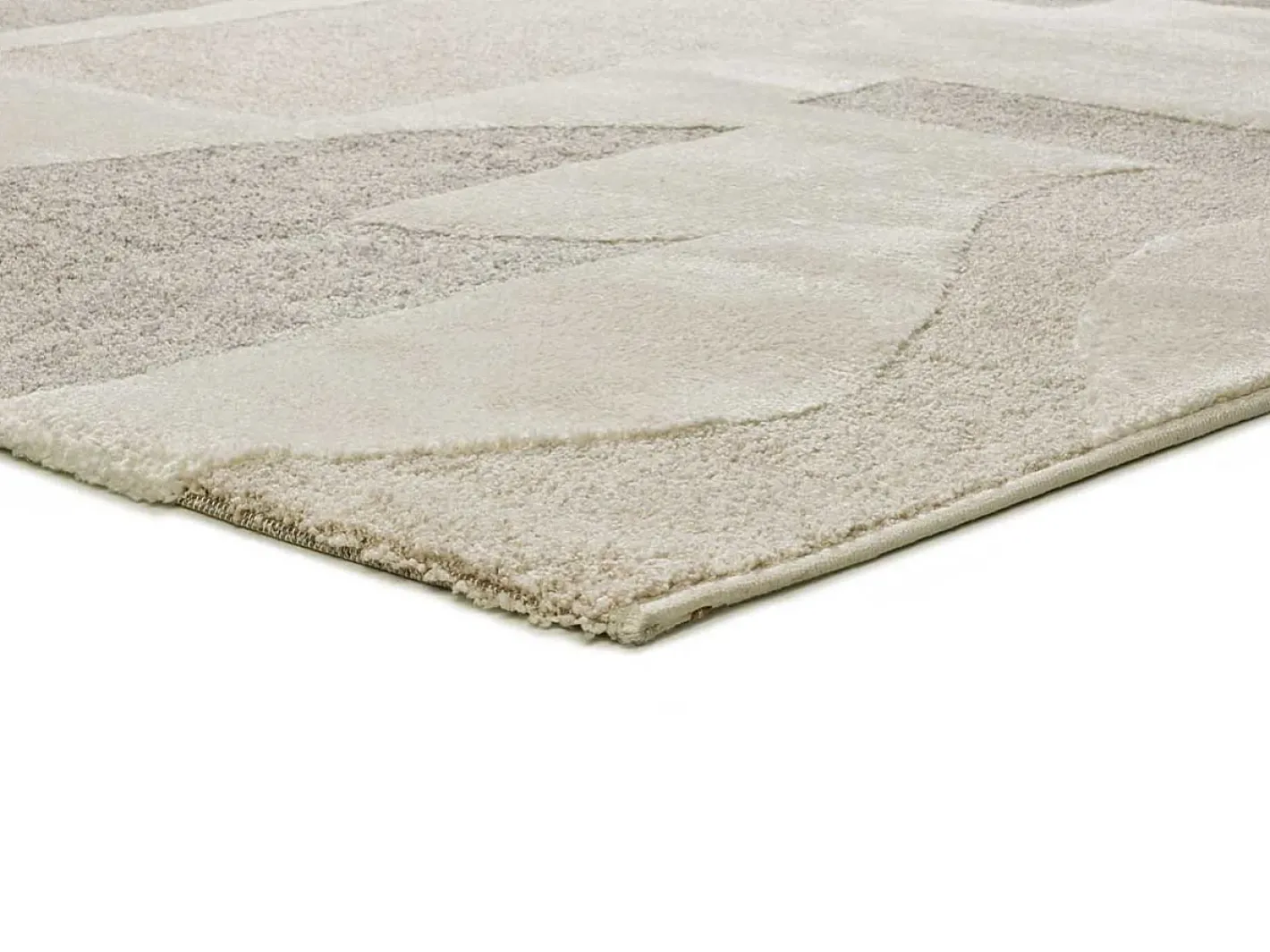 Alfombra interior - geométrico con relieve - - 160 x 230 cm - VERONA Crema Discount