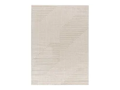 Alfombra interior - geométrico con relieve - - 80 x 150 cm - VERONA Crema