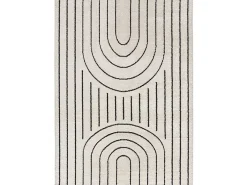 Discount Alfombra interior - geométrico - - 80 x 150 cm - BLANCHE Blanco