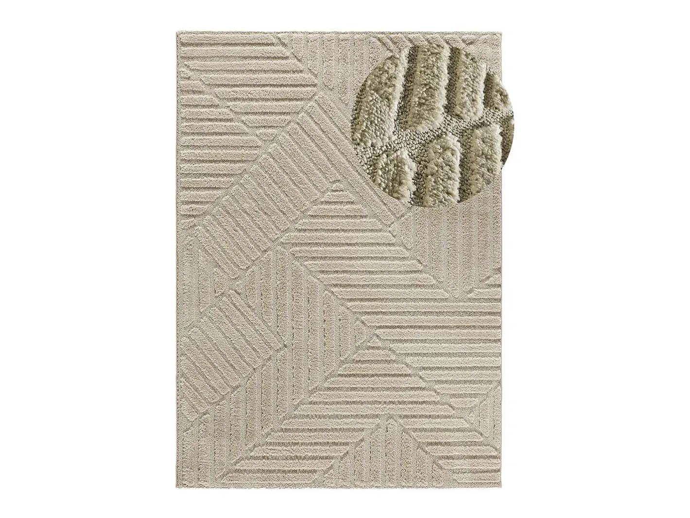 Alfombra De Salón-Alfombra interior - geométrico - - 80 x 150 cm - NUMA Beige